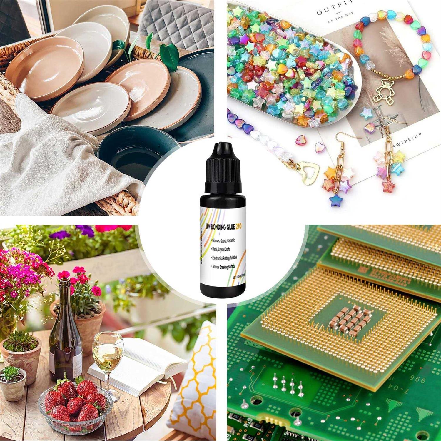 EDSRDXS UV Bonding & Welding Glue Combo Kit,Three Best Bonding Function UV Glue Kit with Light, Versatile for Repairs, Crafting, and Bonding - Cheap Fitting