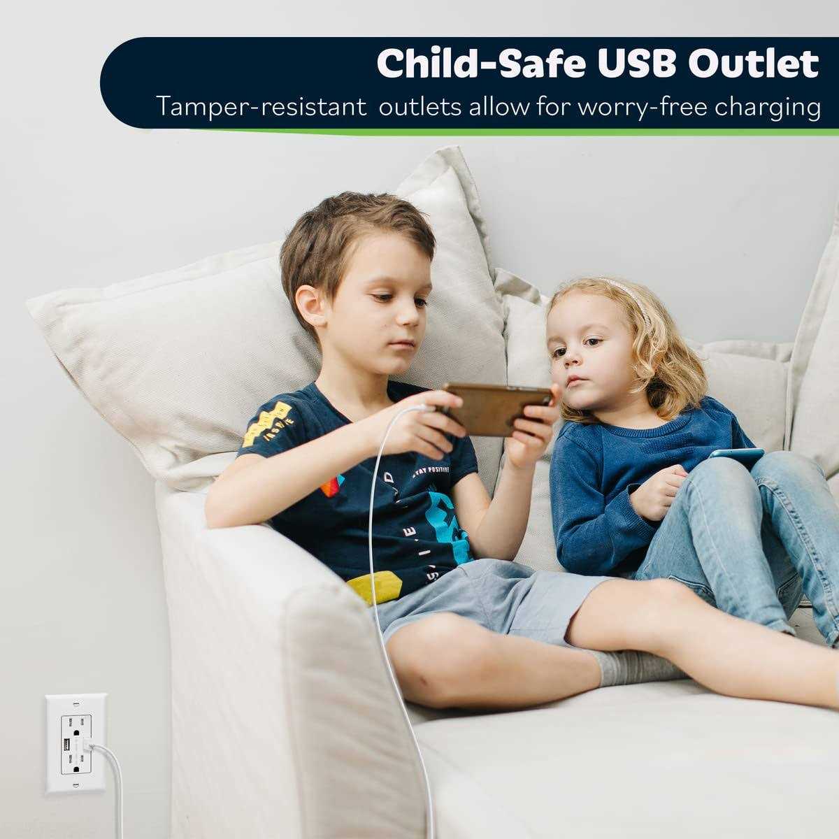 TOPGREENER 3.6A USB Wall Outlet Charger 15A Duplex Tamper-Resistant Receptacles Plug - Cheap Fitting