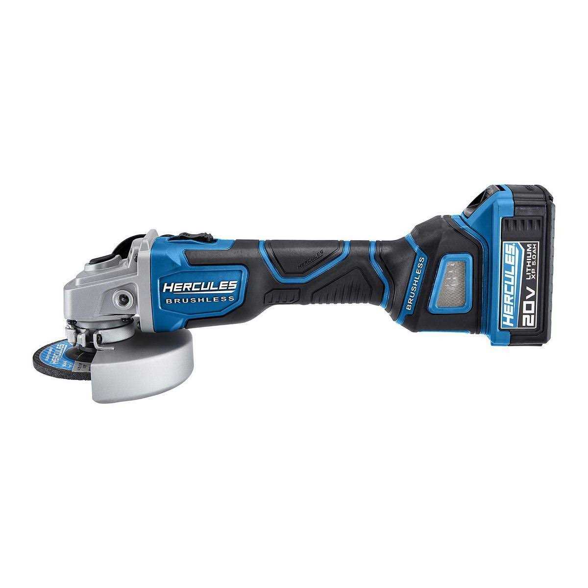 Hercules 20V Brushless Cordless 4-1/2 in. / 5 in. Slide Switch Angle Grinder - Cheap Fitting
