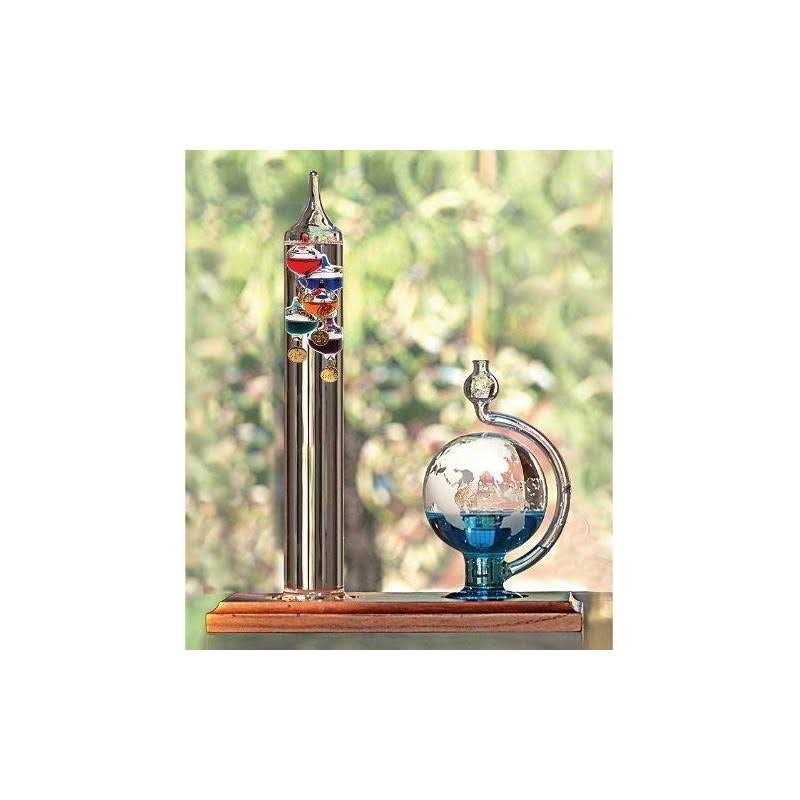 Lily’s Home Galileo Thermometer with Etched Glass Globe Barometer a Timeless Design That Measures Temperatures from 64oF to 80oF with a Beautiful - Cheap Fitting