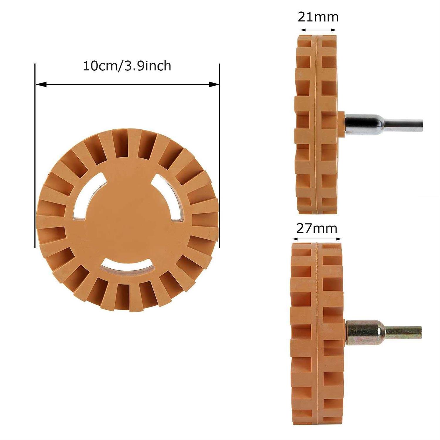 4PCS Decal Remover Eraser Wheel Tool Kit 4inch Rubber Power Drill Attachment Car Adhesive - Cheap Fitting