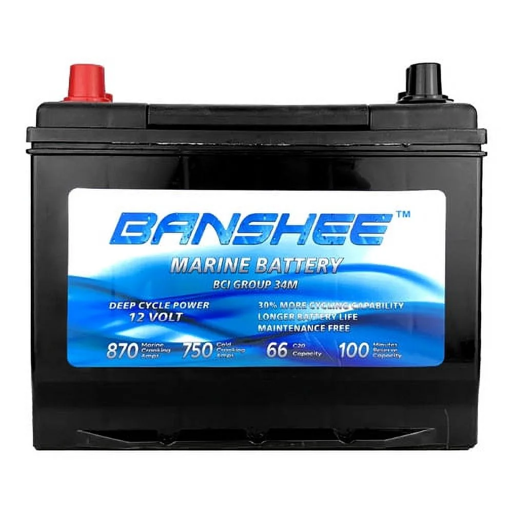 Banshee 34M-Banshee-03 12V Group Size 34 Deep Cycle Marine Battery - Cheap Fitting