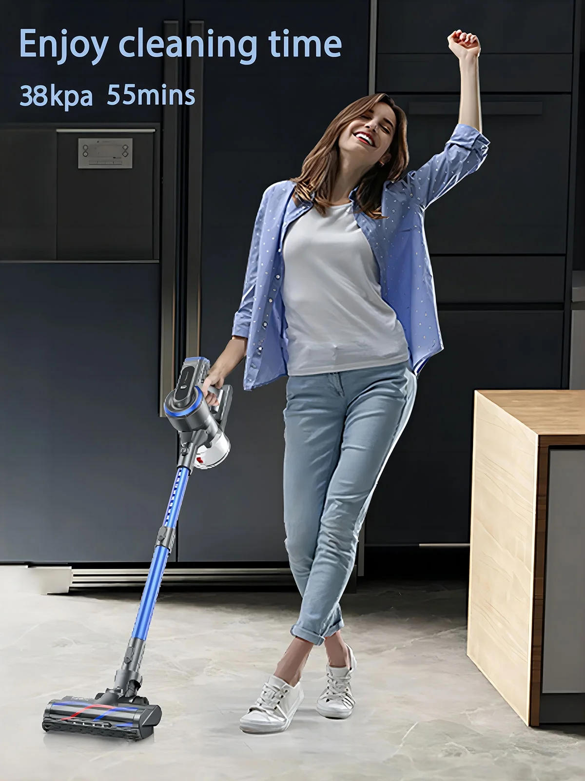 [High-End] Cordless Stick Vacuum Cleaner Lightweight for Carpet Floor Pet Hair Laresar - Cheap Fitting