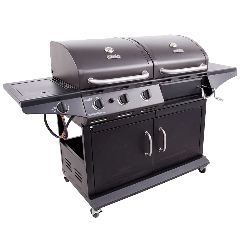 Char-Broil 1010 Deluxe LP Gas & Charcoal Cabinet Outdoor Grill - Cheap Fitting