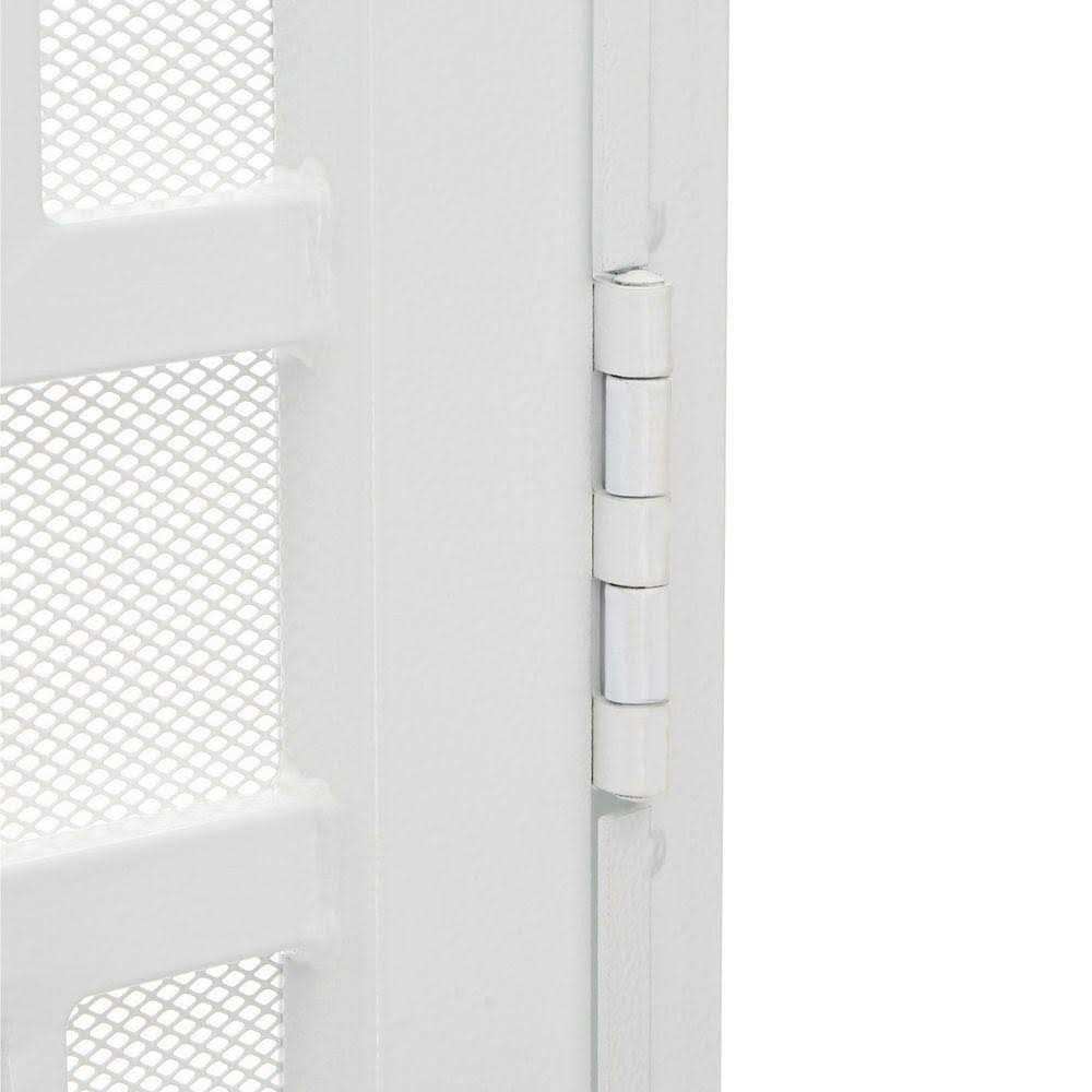 Titan 36 in. x 80 in. Arcada White Surface Mount Outswing Steel Security Door with Expanded Metal Screen - Cheap Fitting