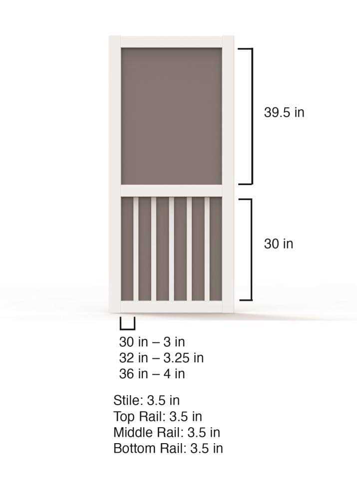 Screen Tight Screen Door White 5BAR36H - Cheap Fitting
