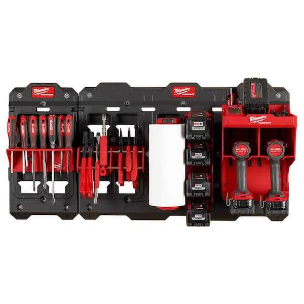 Milwaukee Packout Shop Storage 6-Piece Kit with M18 Battery Rack - Cheap Fitting