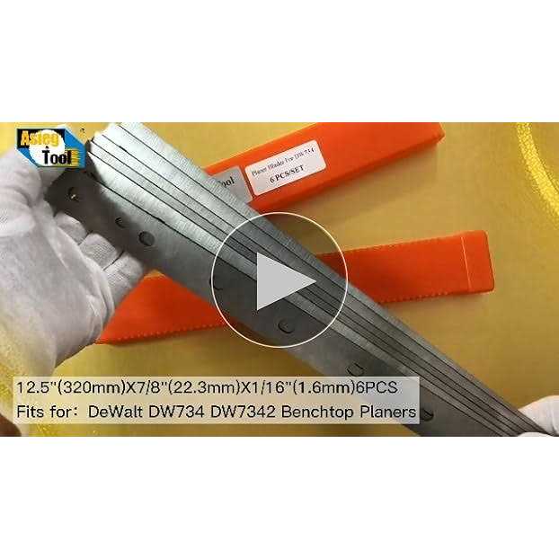 Asieg Tool DW734 Planer Blades Knives for DeWalt DW734 7342 Thickness Planers with 12.5 inch HSS Replacement Heat Treated Double edge 2 Set - Cheap Fitting