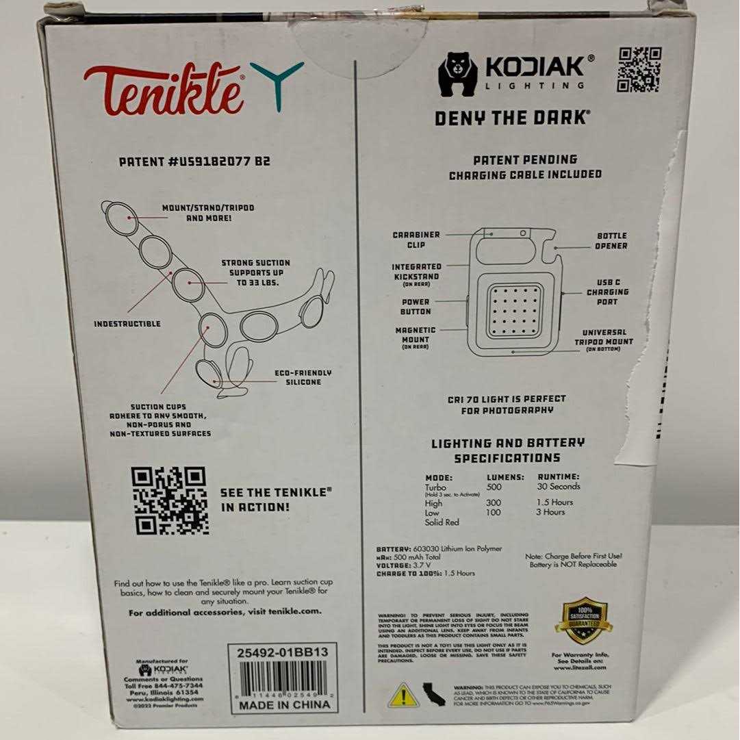 Tenikle 360 Universal Mount and Kodiak Kompanion Work Light, The Ultimate Tripod and Light Combo - Cheap Fitting