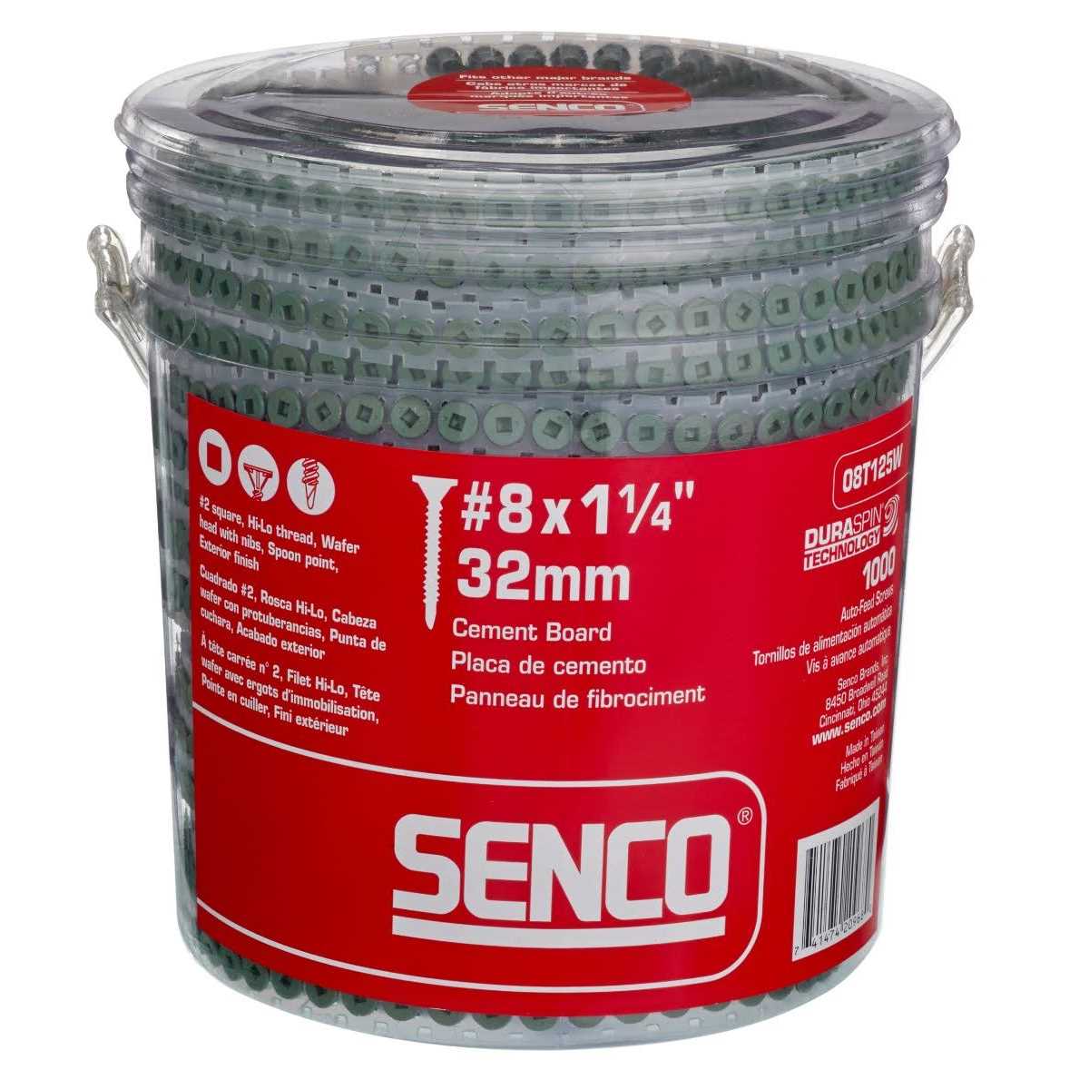 Senco Cement Board Exterior Screw 1-1/4 08T125W - Cheap Fitting