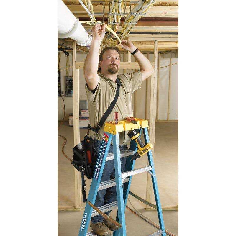 Werner 6008 8′ Type I Fiberglass Step Ladder - Cheap Fitting