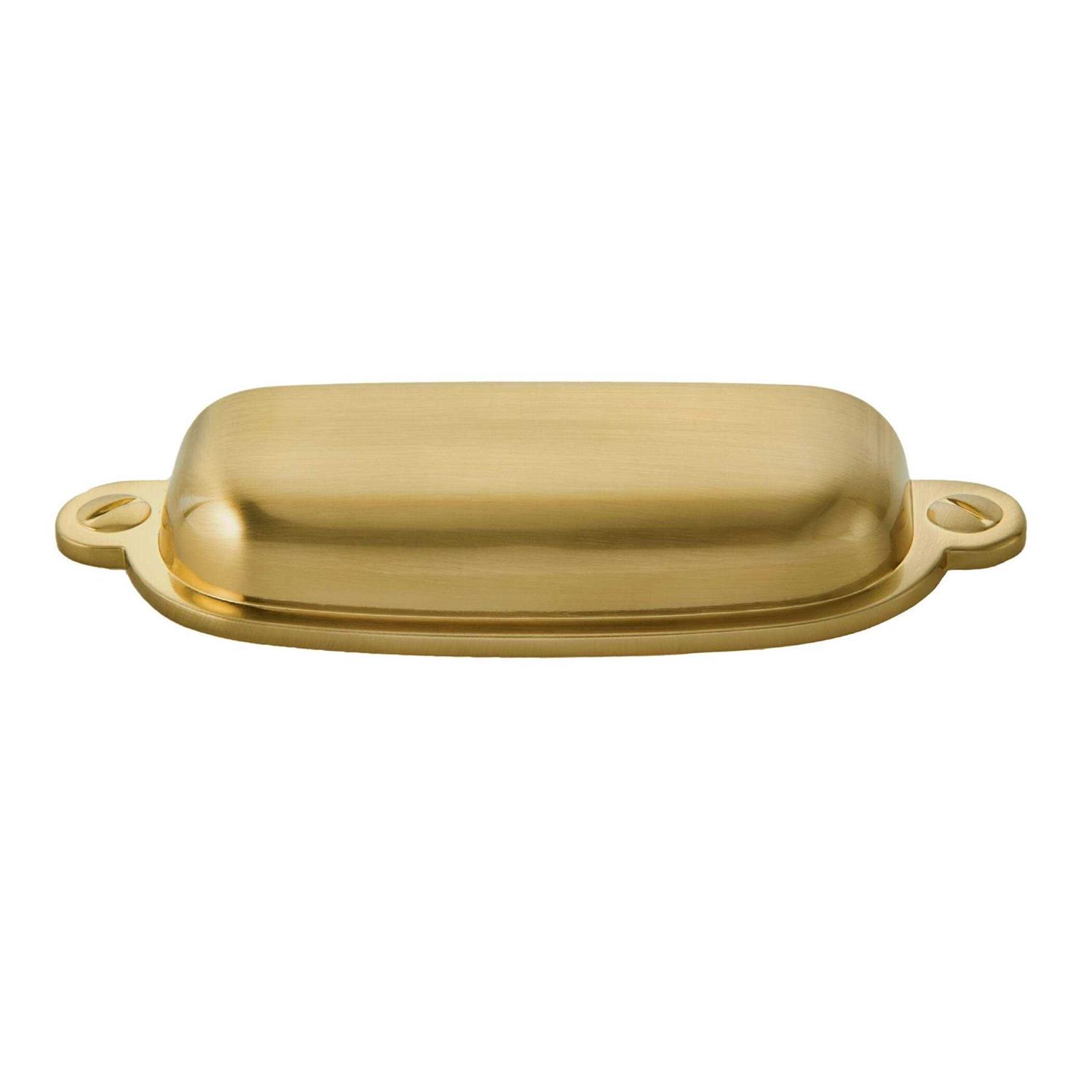 Sumner Street Home Hardware Garner Cup Pull 2-3/4-in Center to Center Satin Brass Rectangular Cup Drawer Pulls RL020366 - Cheap Fitting