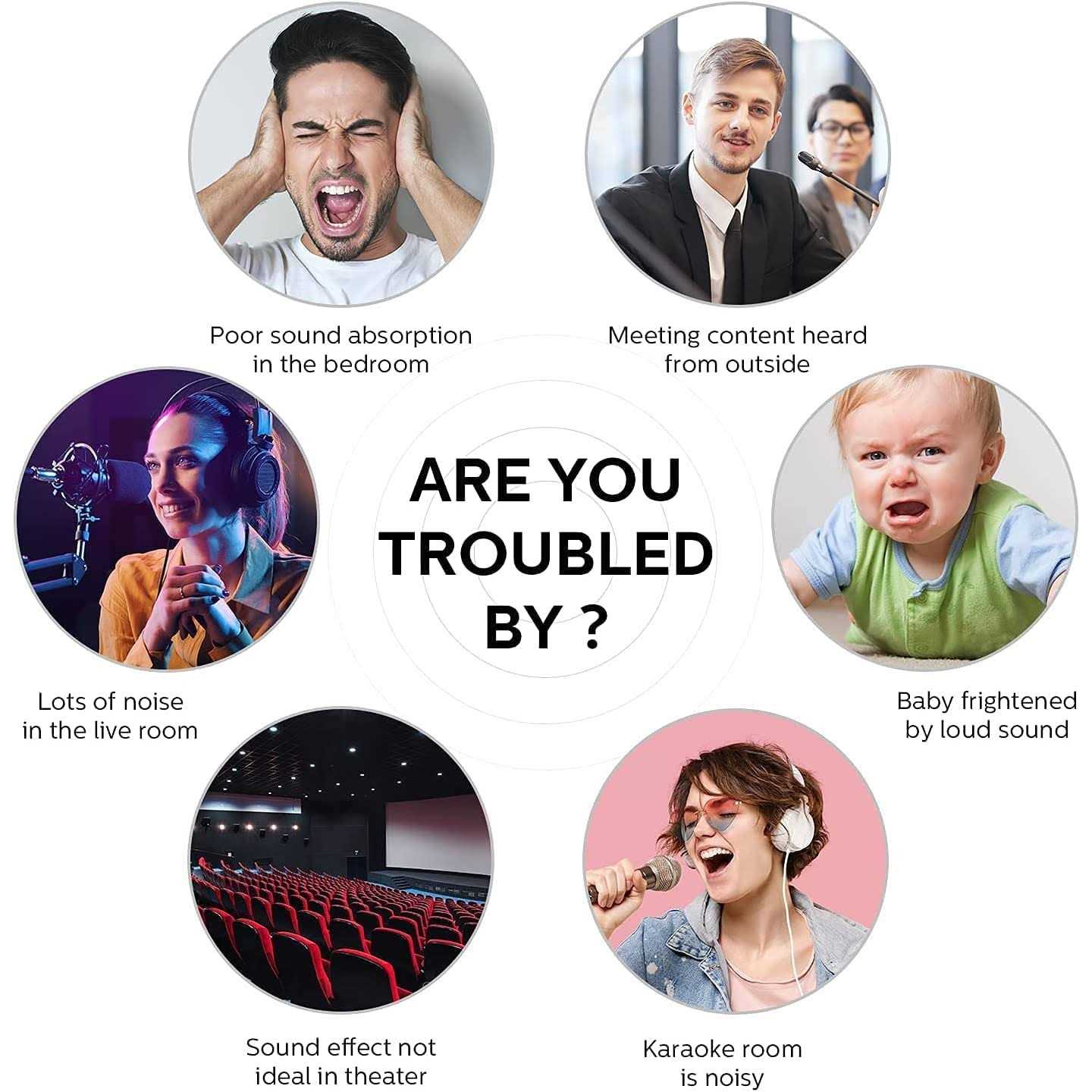 Soundproof Wall Panels Kuchoow Sound Panels 12 Pack High Density Acoustic Panels Sound Absorbing Self-Adhesive - Cheap Fitting