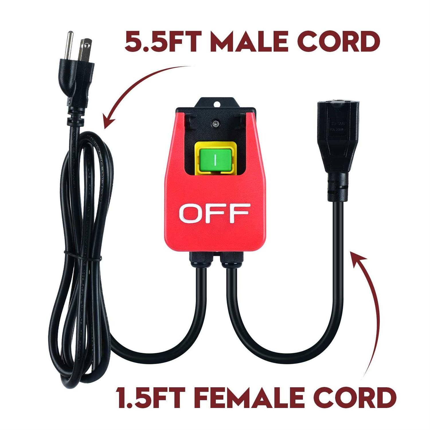 110V Single Phase On/Off Switch, Ortis Router Table Switch with Large Stop Sign Paddle Easy Contact for Quick Power Off for Table Saws and Other - Cheap Fitting