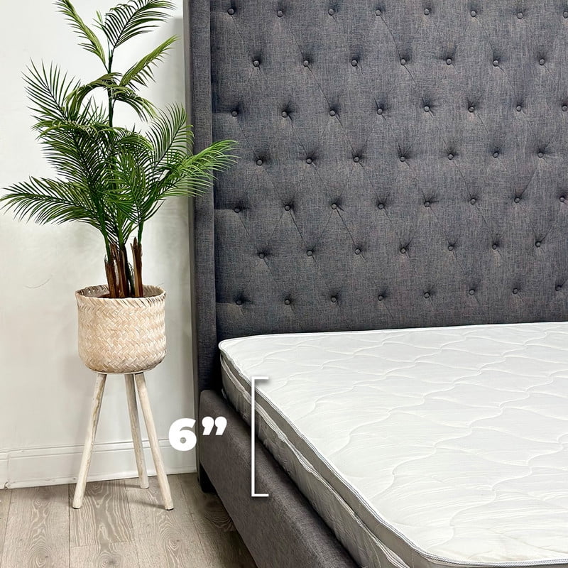 Full Mattress - 6 Inch Comfort Foam & Spring Hybrid Mattress - Tight Top - Medium Firm - Oliver & Smith - Cheap Fitting