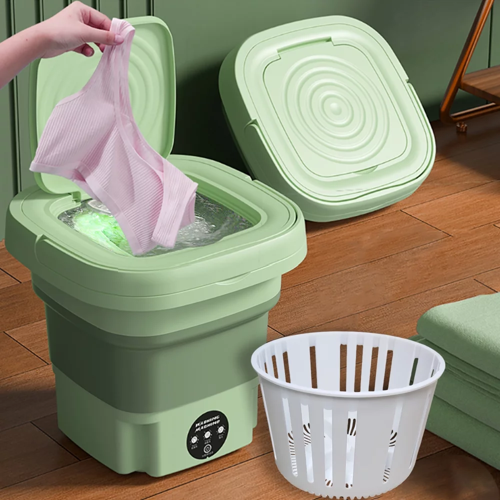 TITOUMI Portable Washing Machine 2.75lbs 8L Mini Compact Washing Machines Folding Washer with 3 Modes and Drain Basket for Baby Clothes Underwear Socks - Cheap Fitting