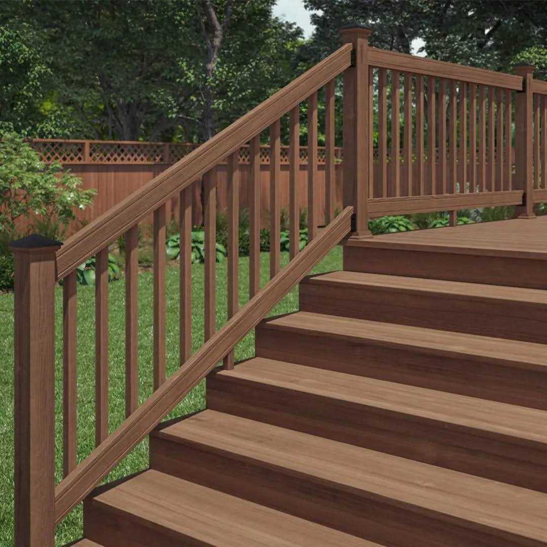 ProWood 6 ft Wood Stair Railing Kit with Beveled Wood Balusters - Cheap Fitting