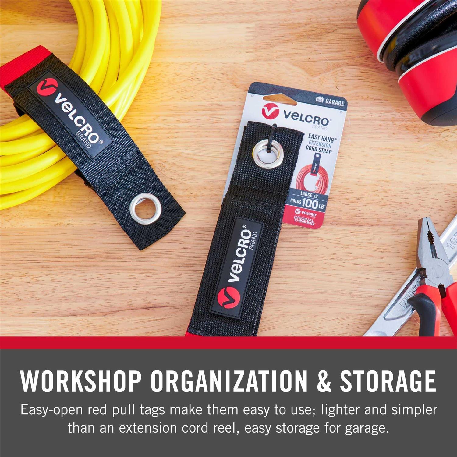 VELCRO Brand Easy Hang Extension Cord Strap - Cheap Fitting