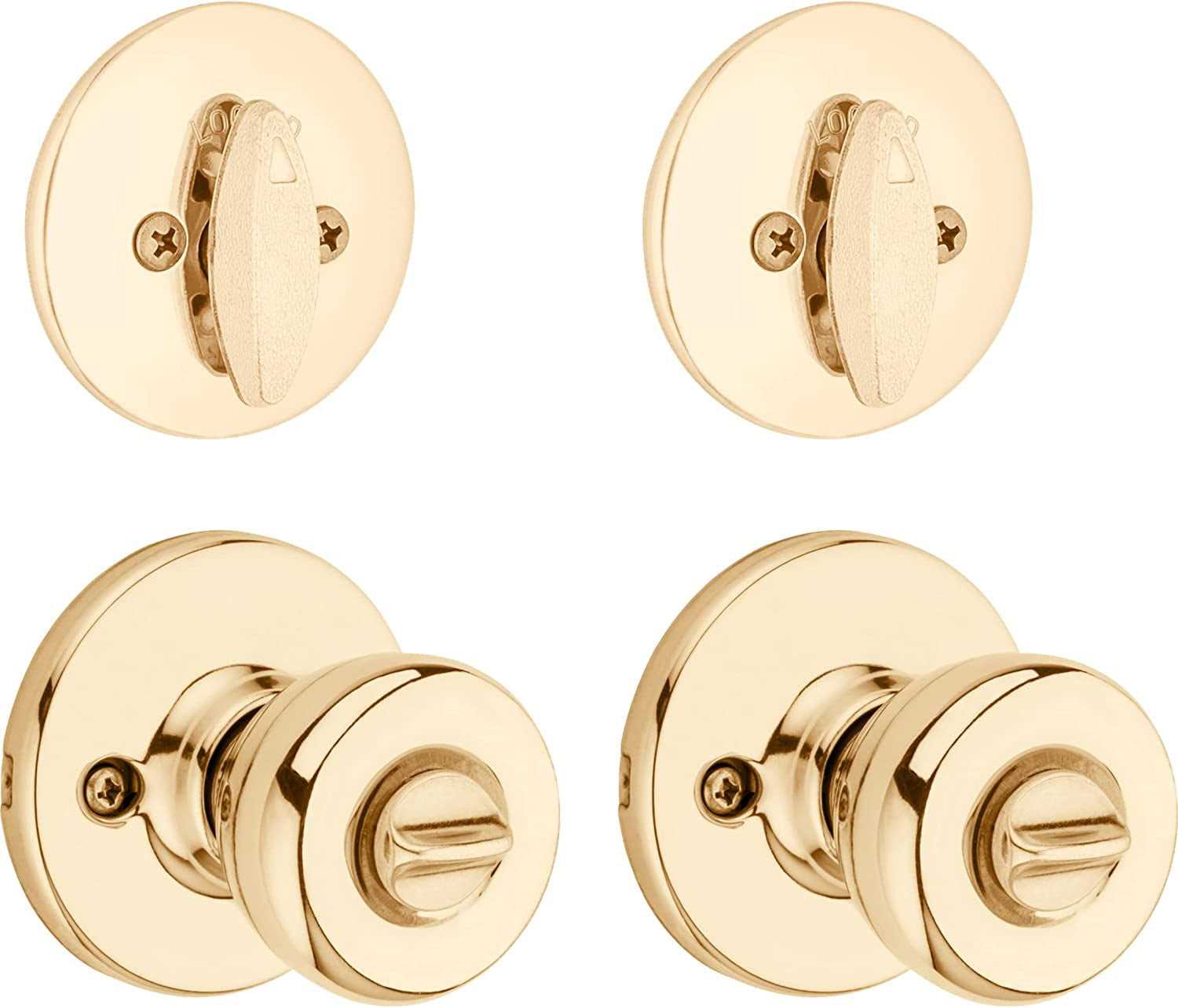 Kwikset Tylo Satin Chrome Deadbolt and Entry Door Knob 1-3/4 - Cheap Fitting