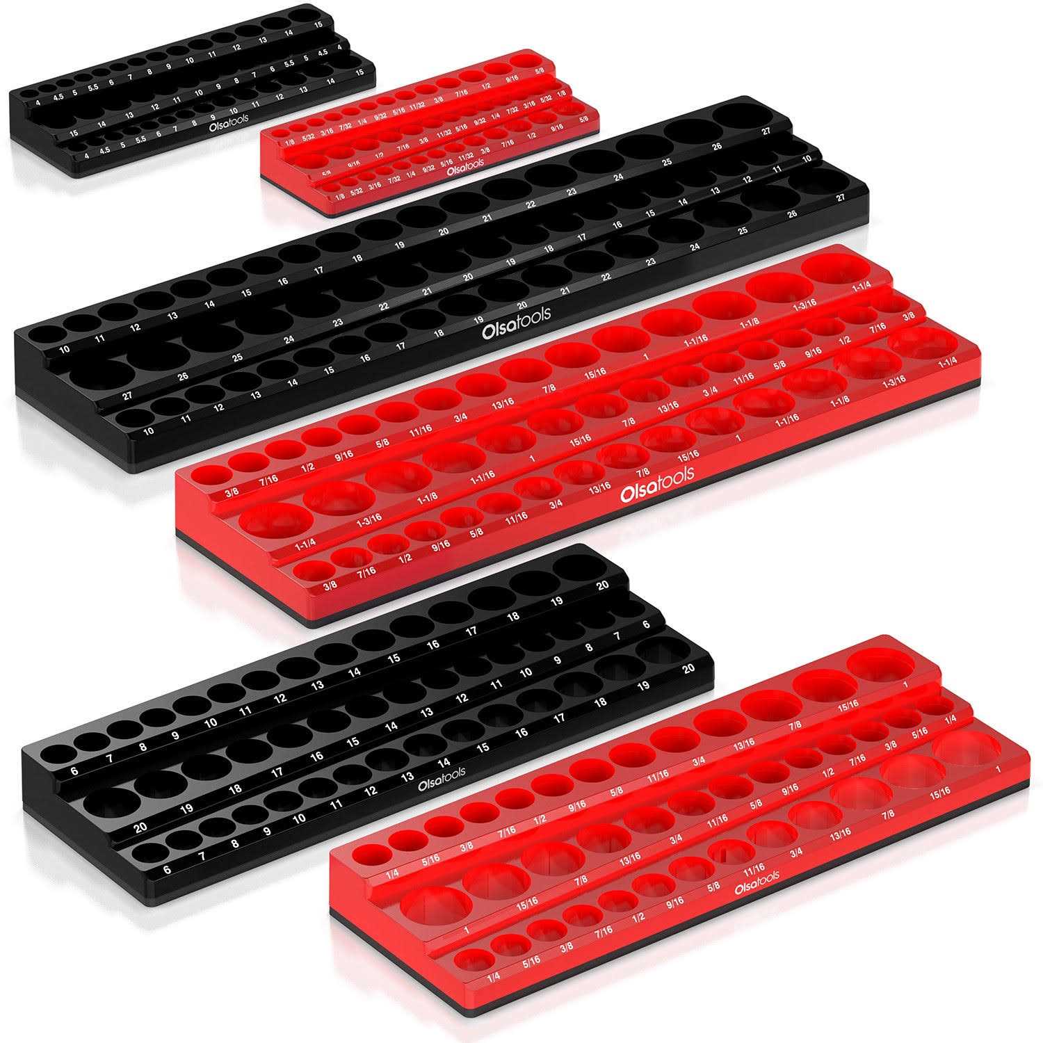 Olsa Tools 3-Row Magnetic Socket Holder Designed in Canada - Cheap Fitting