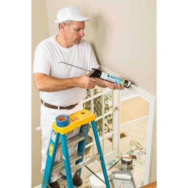 Dap Alex Plus 10.1 oz. White Acrylic Latex Caulk Silicone - Cheap Fitting
