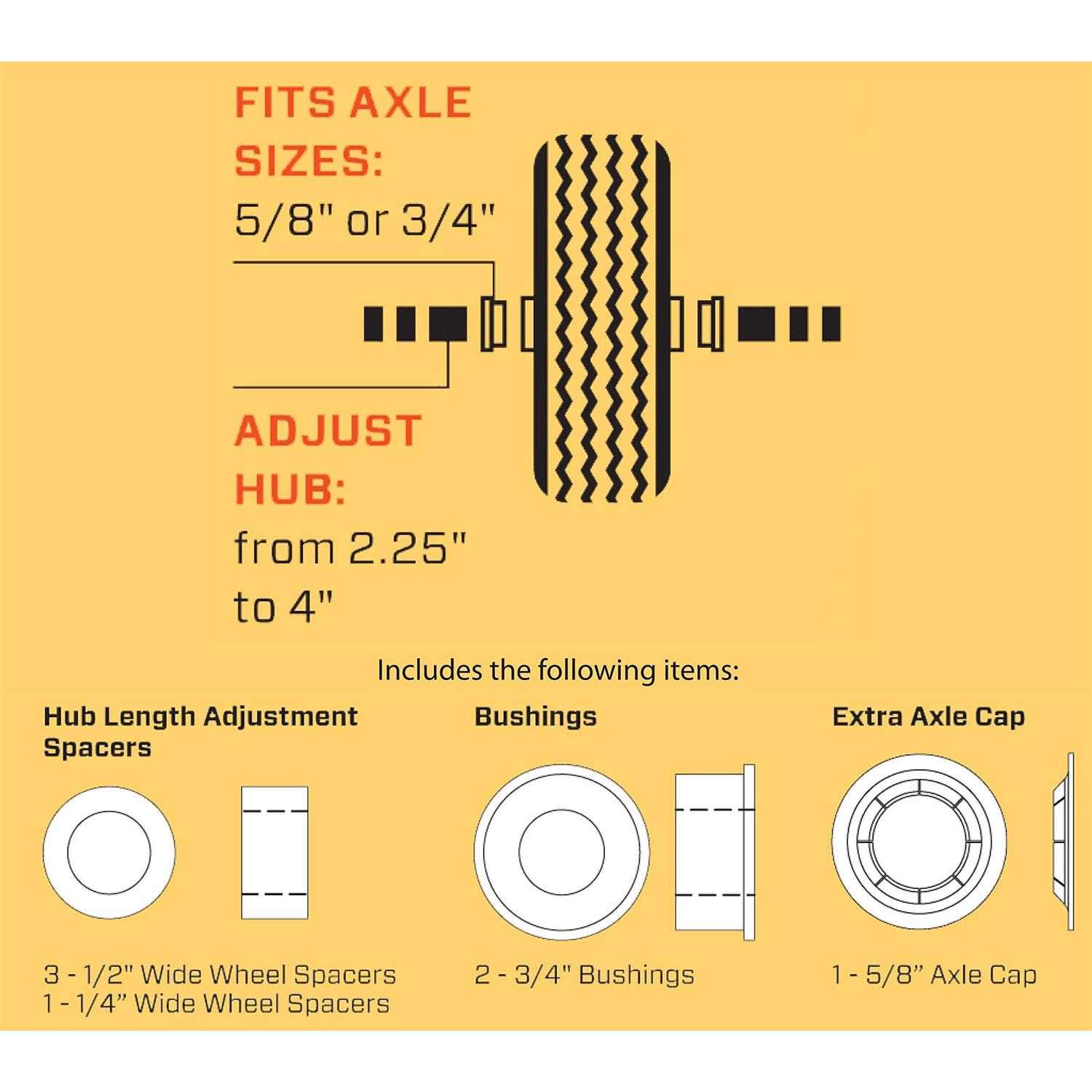 Marathon Universal Flat-Free Hand Truck Tire - Cheap Fitting