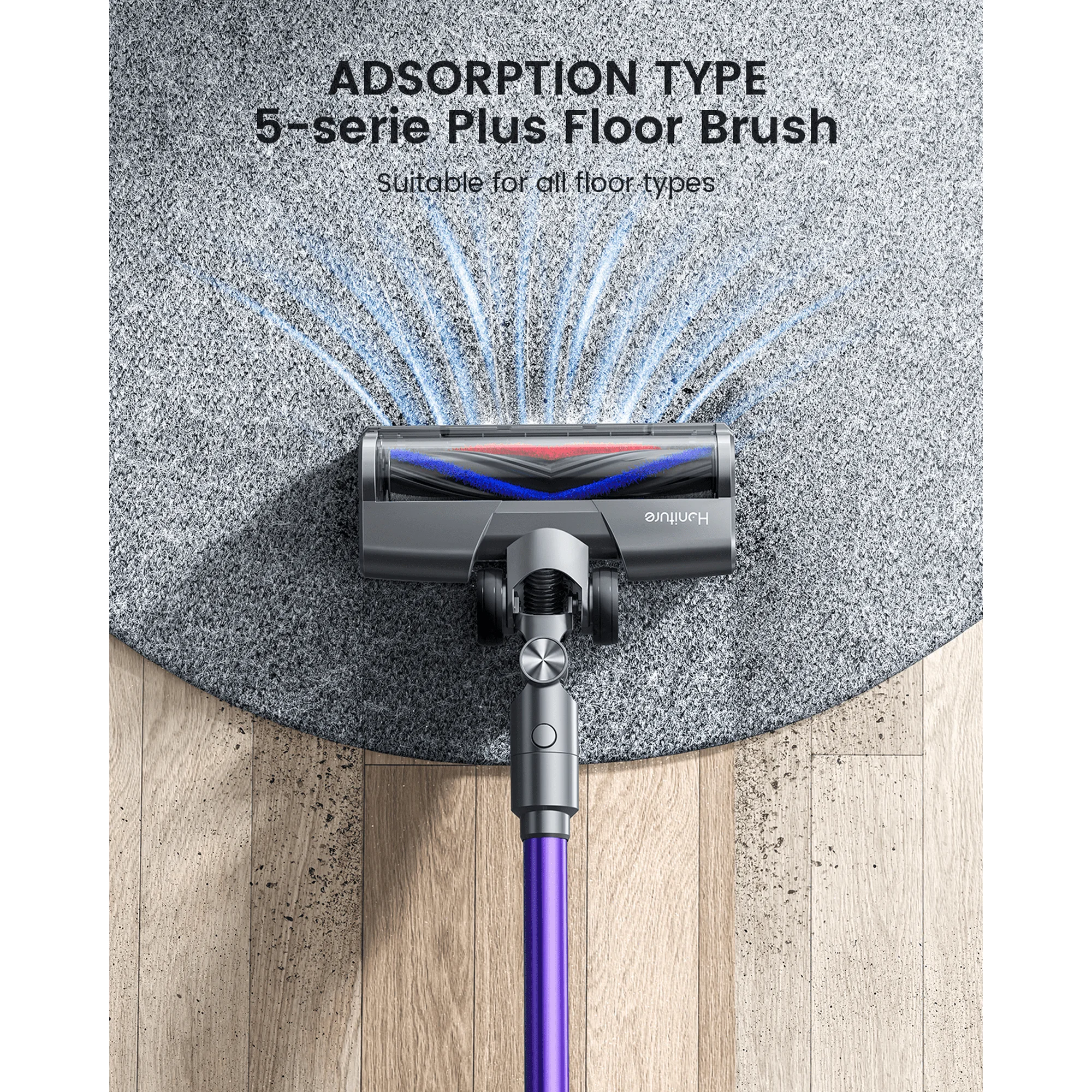 Cordless Stick Vacuum Cleaners 450W 33KPa Powerful Touch Display Lightweight for Carpets Floors Pet Hair Honiture - Cheap Fitting