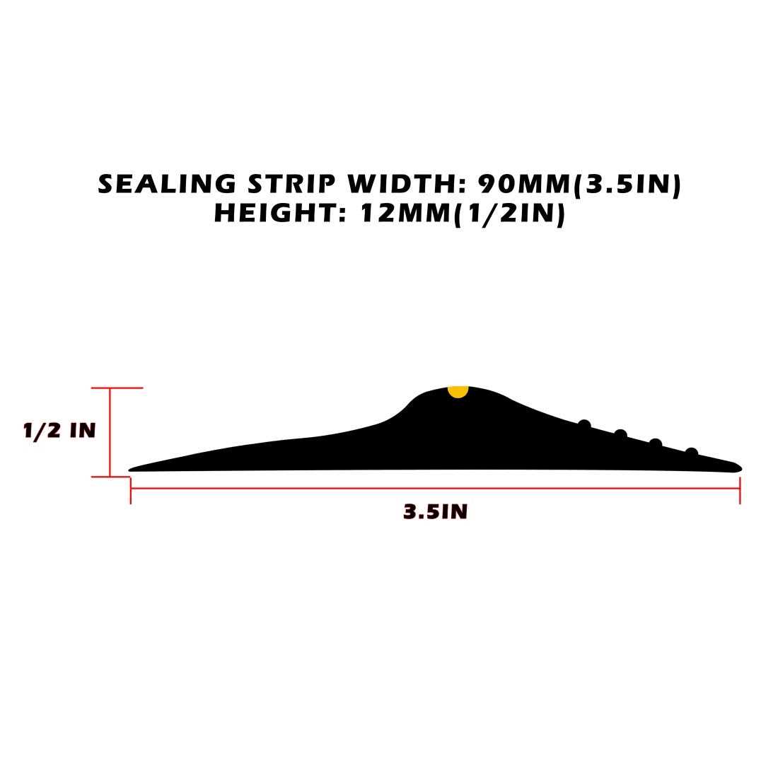 Papillon Universal Garage Door Bottom Threshold Seal Strip,Weatherproof Rubber DIY Weather Stripping Replacement - Cheap Fitting