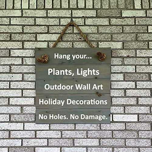 Hangman Brick Hanger Clamp Outdoor Heavy Duty 2-1/4 to 2-3/4 Brick Hook 30lbs No Wall Damage - Cheap Fitting