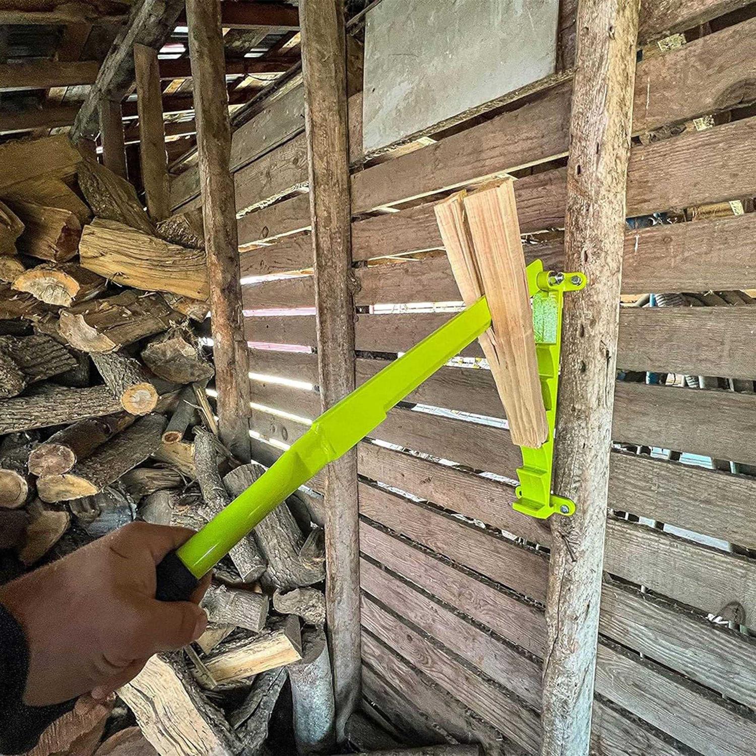 Timber Tuff Wall Mounted Cast Iron Kindling Splitter with 24 Inch Handle - Cheap Fitting