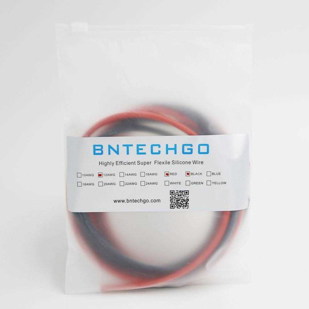 BNTECHGO Gauge Silicone Wire 10 ft red and 10 ft Black Flexible AWG Stranded Copper Wire - Cheap Fitting