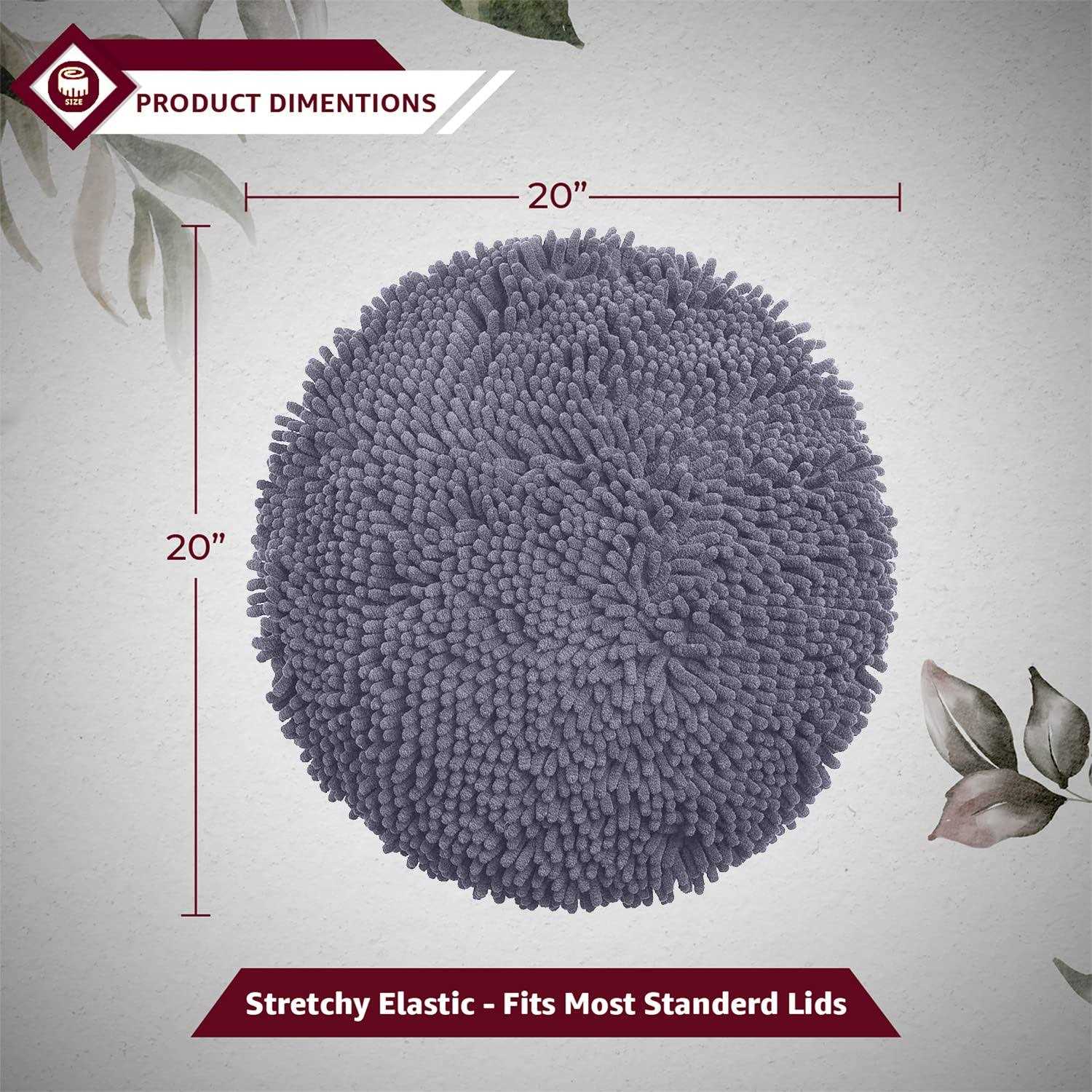 Luxurux Toilet Lid Cover Extra-Soft Plush Seat Washable Shaggy Microfiber Standard Toilet Lid Covers for Bathroom Machine Wash & Dry - Cheap Fitting