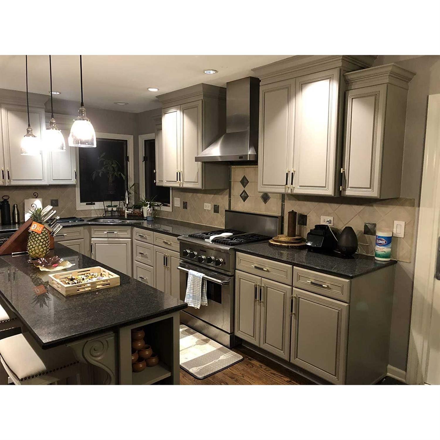 Westablize 24 Pack Bar Cabinet Pulls Gold and Grey Knurled Handles for Brushed Gold Drawer Pulls Cupboard - Cheap Fitting