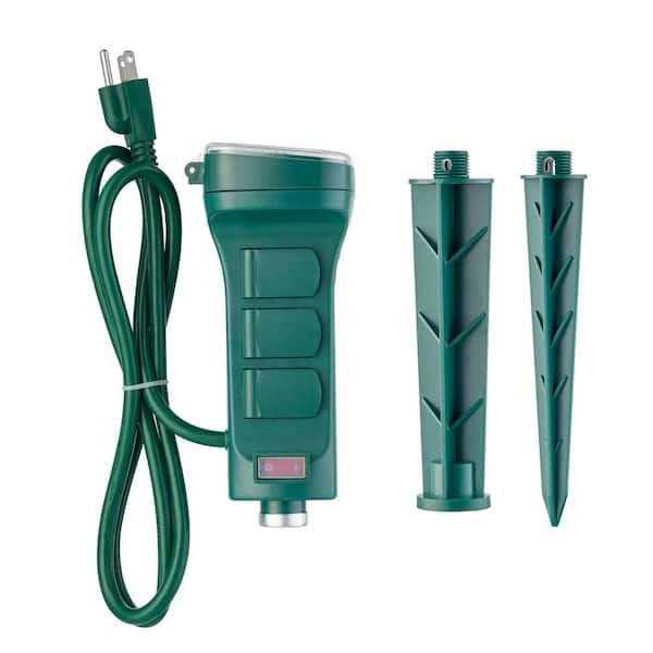 Defiant Smart Outdoor 4 ft. 6-Outlet Power Stake Powered by Hubspace - Cheap Fitting