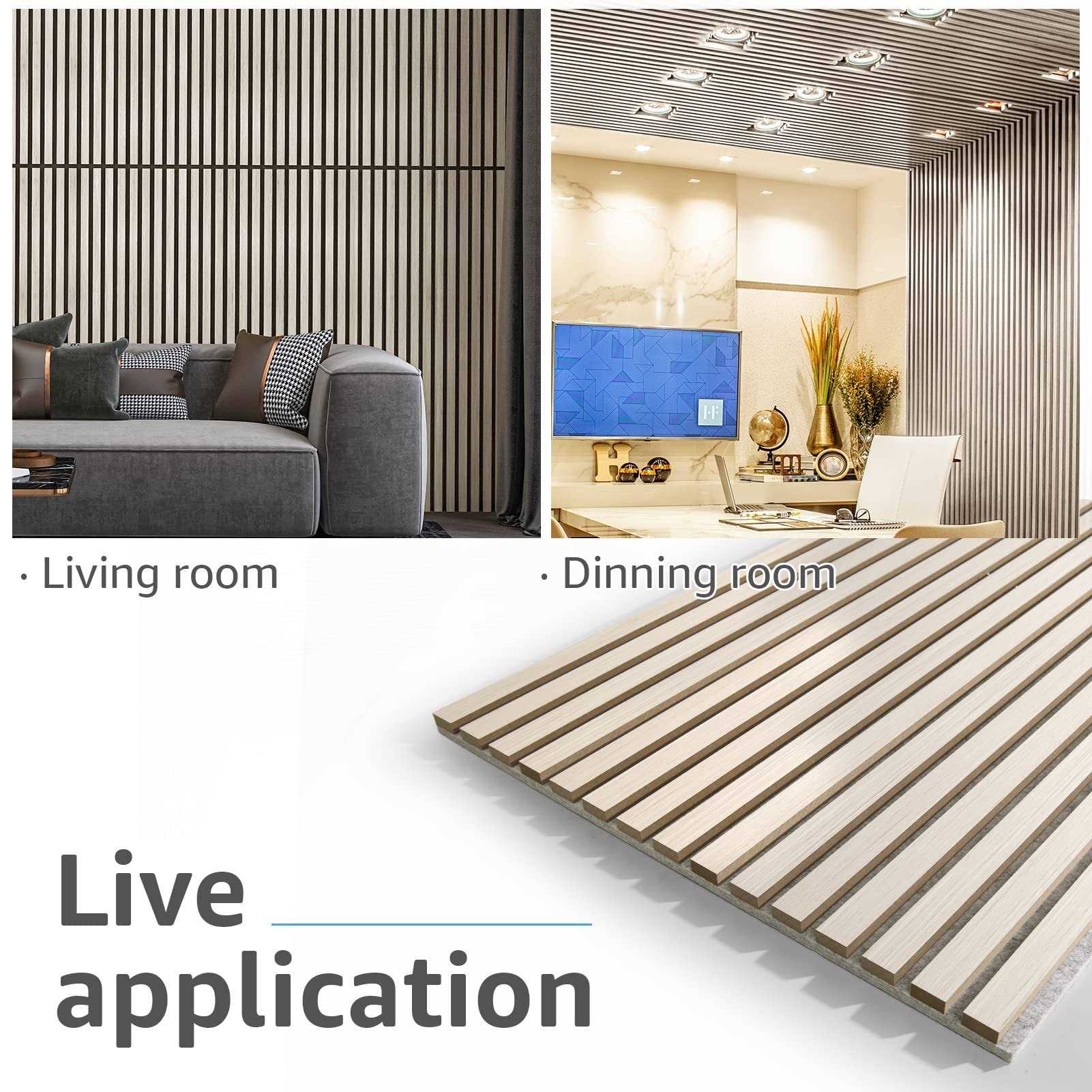 23.6 x 47.24 Acoustic Slat Wall Panels Art3d - Cheap Fitting