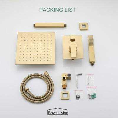 Boyel Living 1-Spray Patterns with 2.38 GPM 10 in. Ceiling Mount Dual Shower Heads with Rough-in Valve Body and Trim - Cheap Fitting