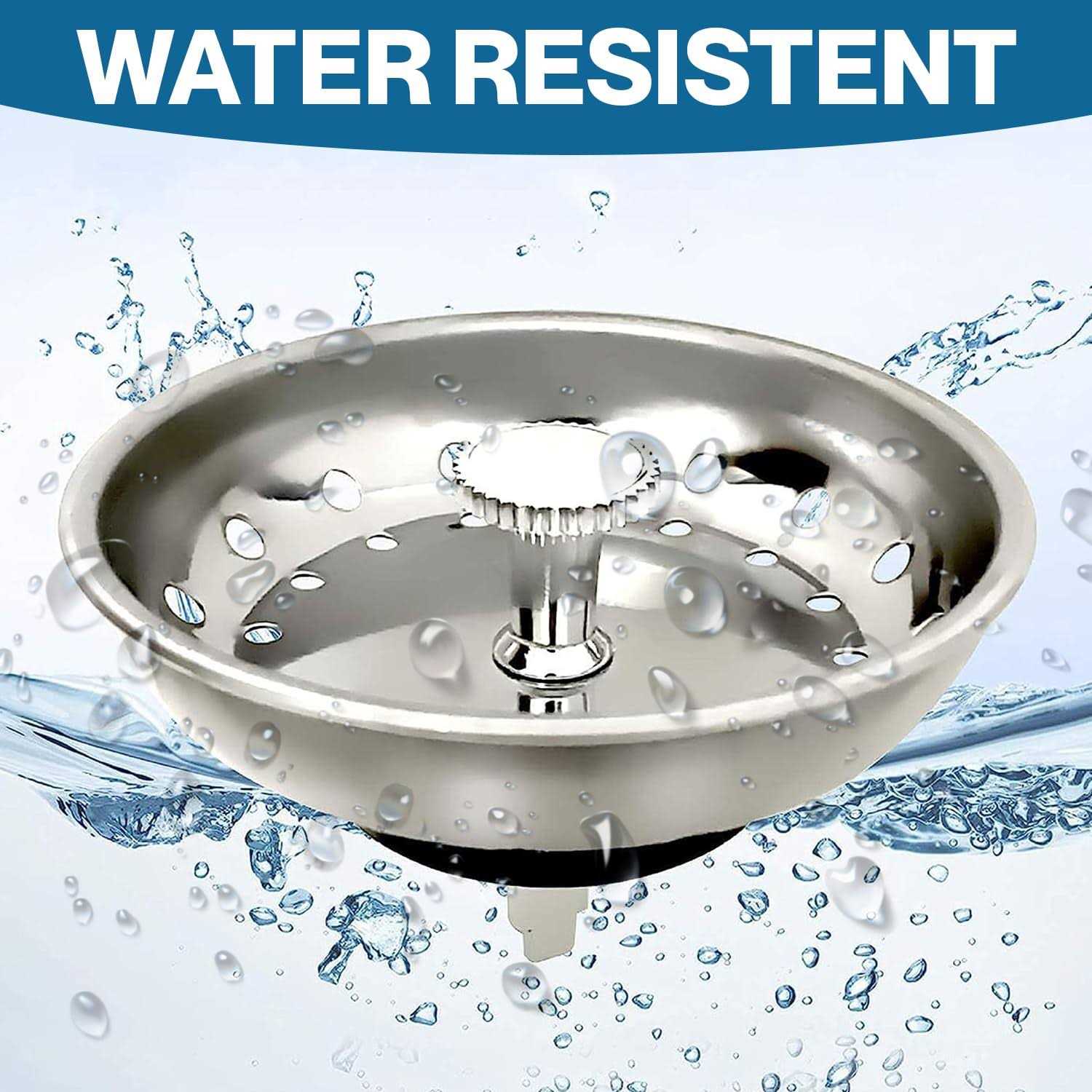 Kitchen Sink Drain Strainer 2 Pack of Stopper Combo Basket Replacement for 3-1/2 Inch Drain I Sink Drain Basket Stainless Steel Bathroom Sink - Cheap Fitting