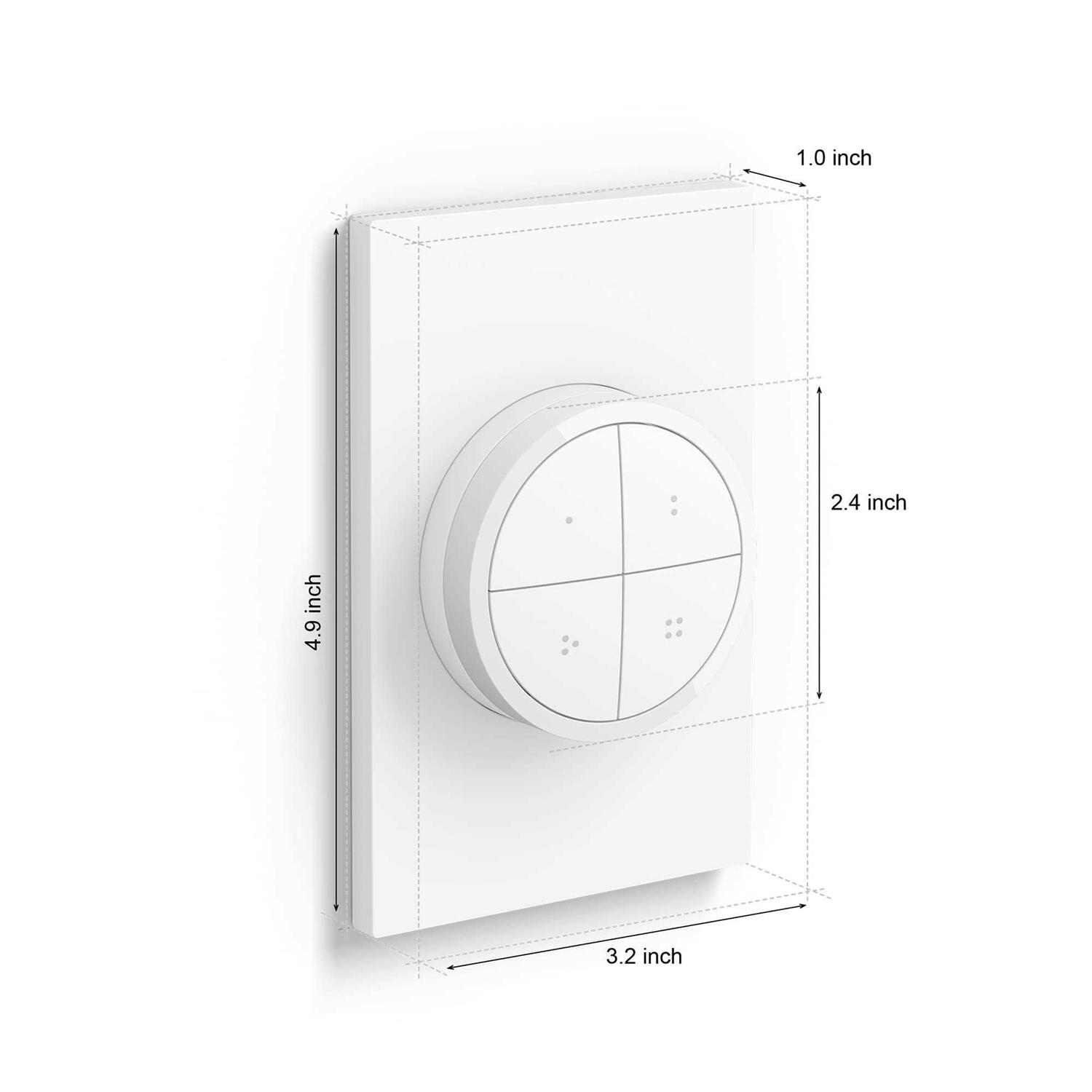 Hue Philips White Tap Dial Switch - Cheap Fitting