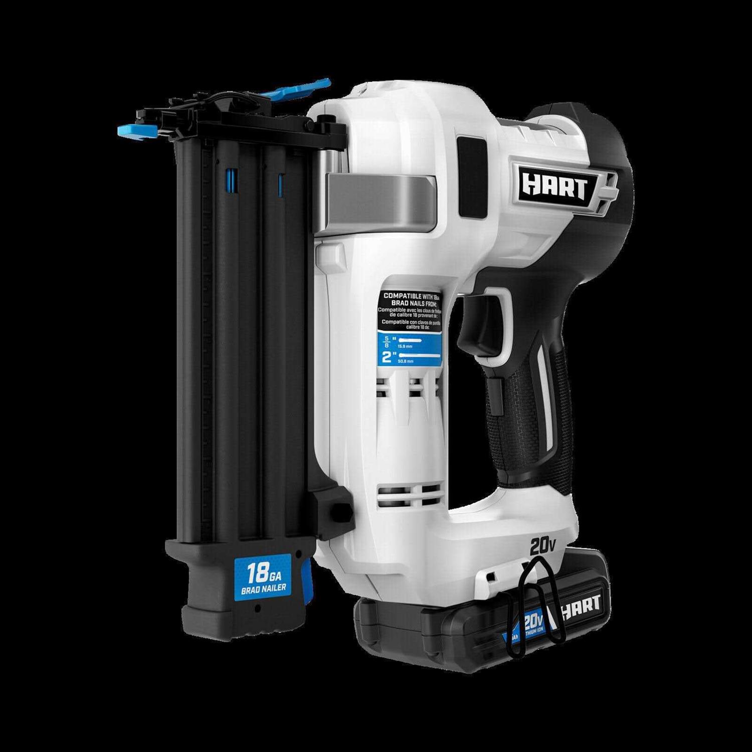 HART 20-Volt 2-inch 18-Gauge Battery-Powered Brad Nailer Kit - Cheap Fitting