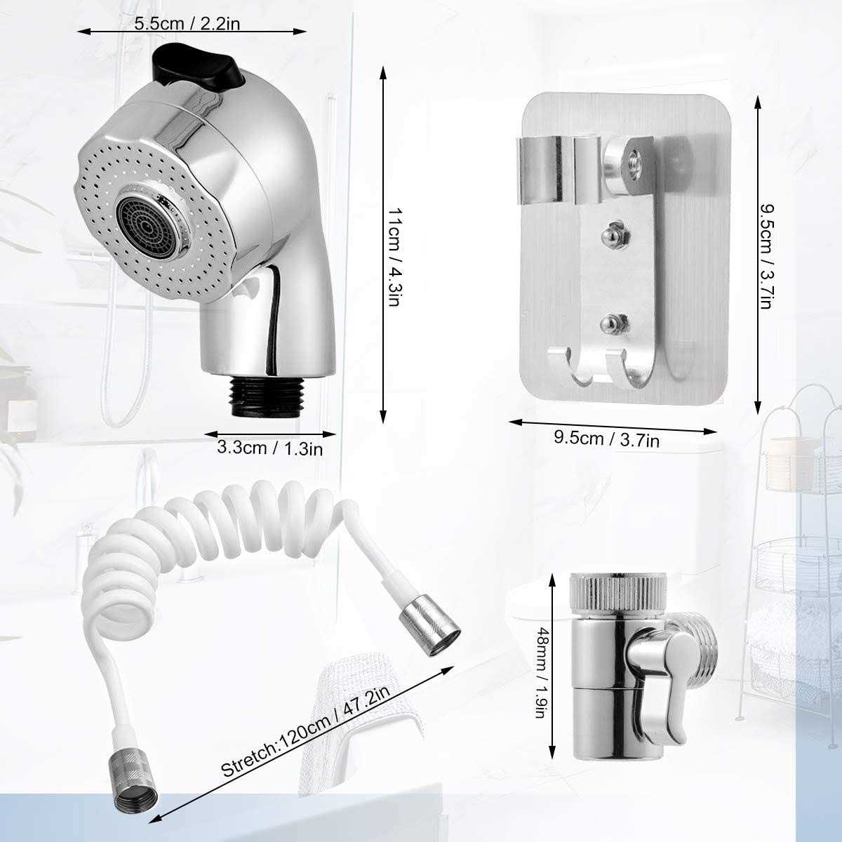 Hand Shower Sink Shower Hose Sprayer for Hair Washing,Faucet Rinser Set with Faucet Adapter, Shower Stand and Hose - Cheap Fitting