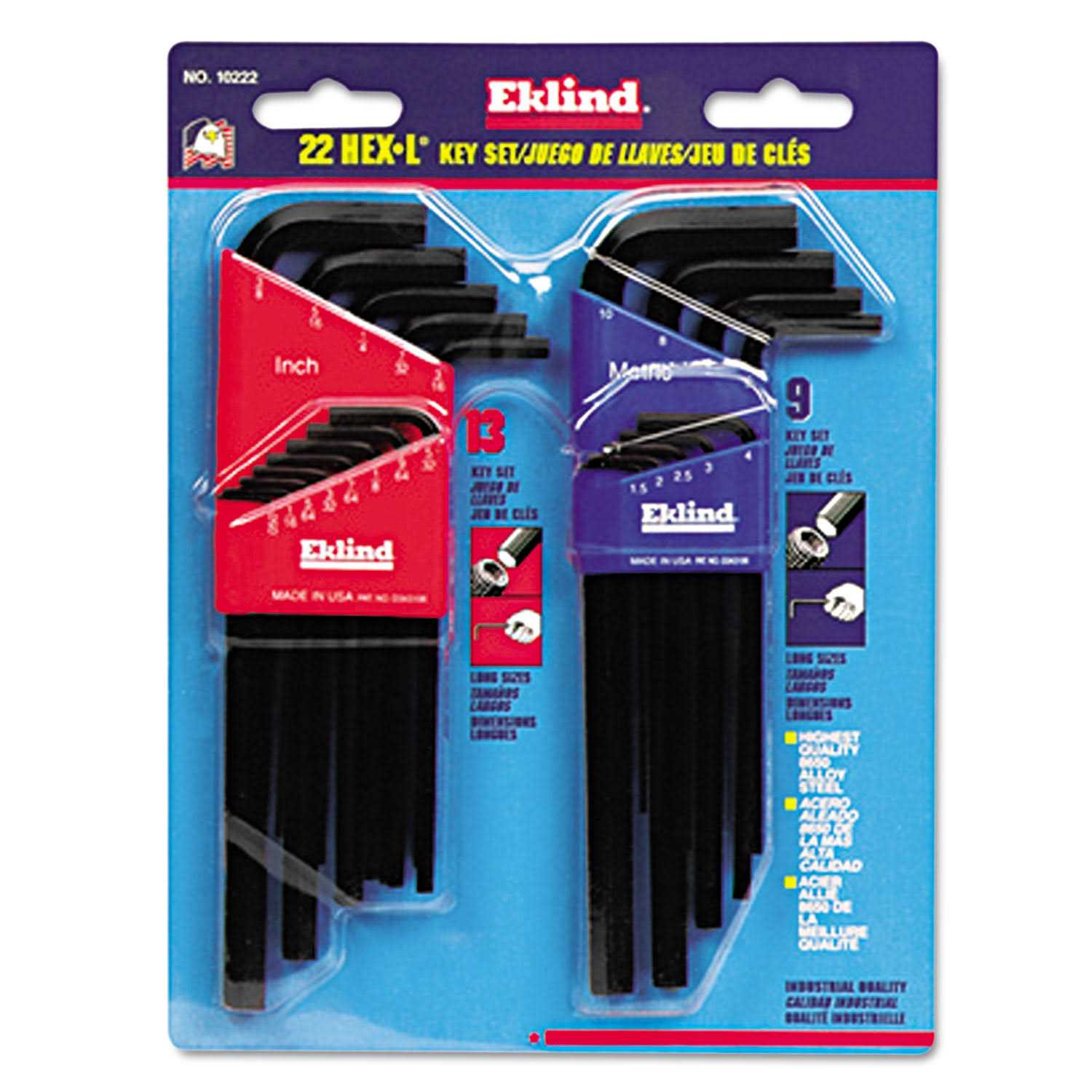 Eklind 22-Piece Combination Hex-L Key Set - Cheap Fitting