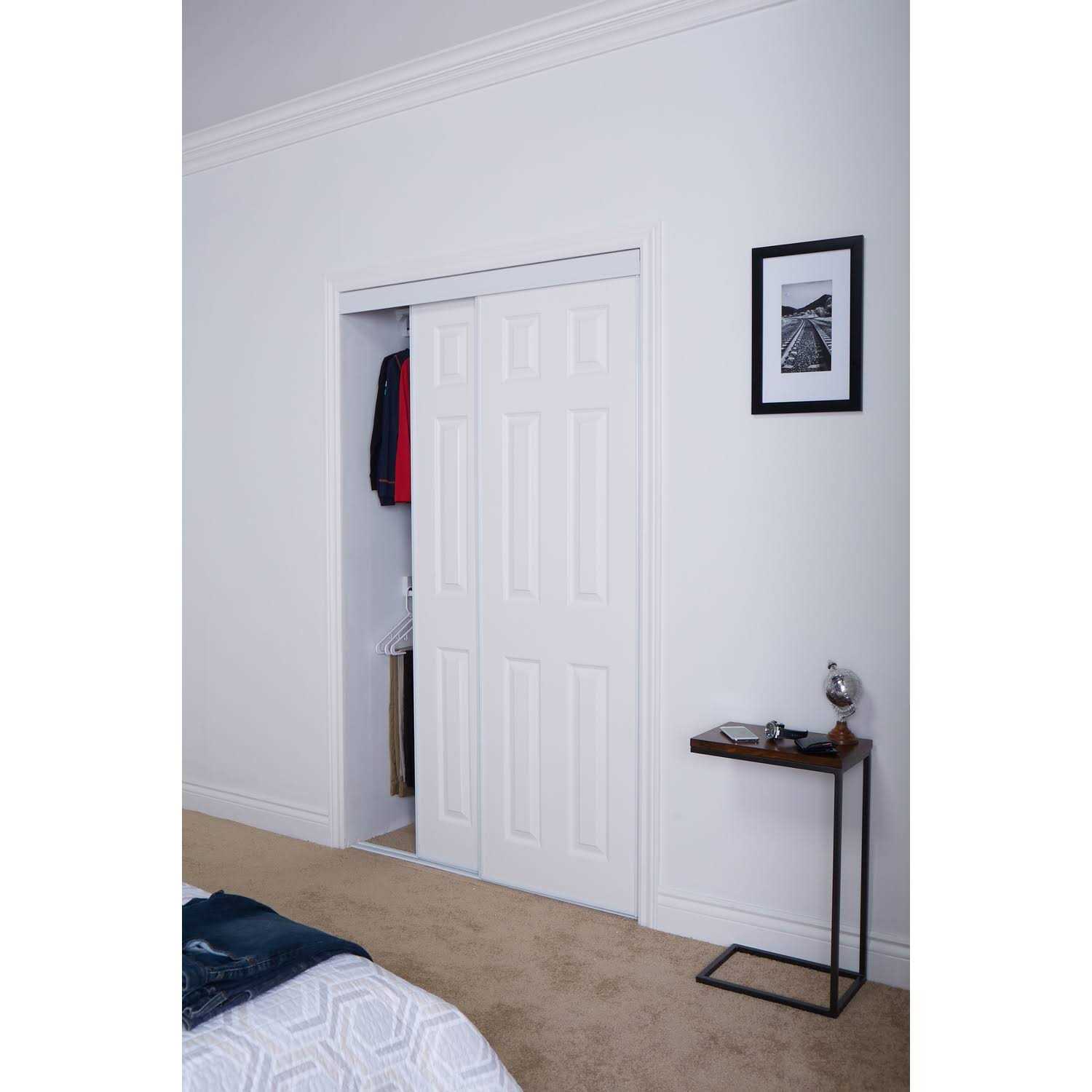 Erias 72 X 80 6-Panel White Bypass Door - Cheap Fitting