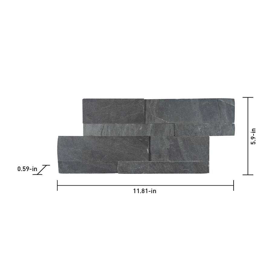Satori Oxide Ledgestone 6-in x 18-in Natural Stone Slate Stone Look Wall Tile 1001-0116-1 - Cheap Fitting