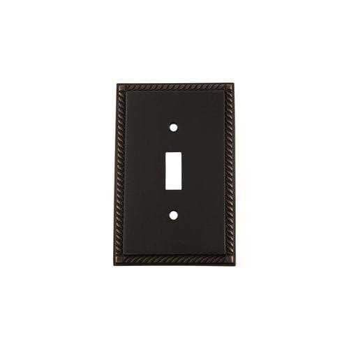 Nostalgic Warehouse Rope Single Toggle Switch Plate - Cheap Fitting