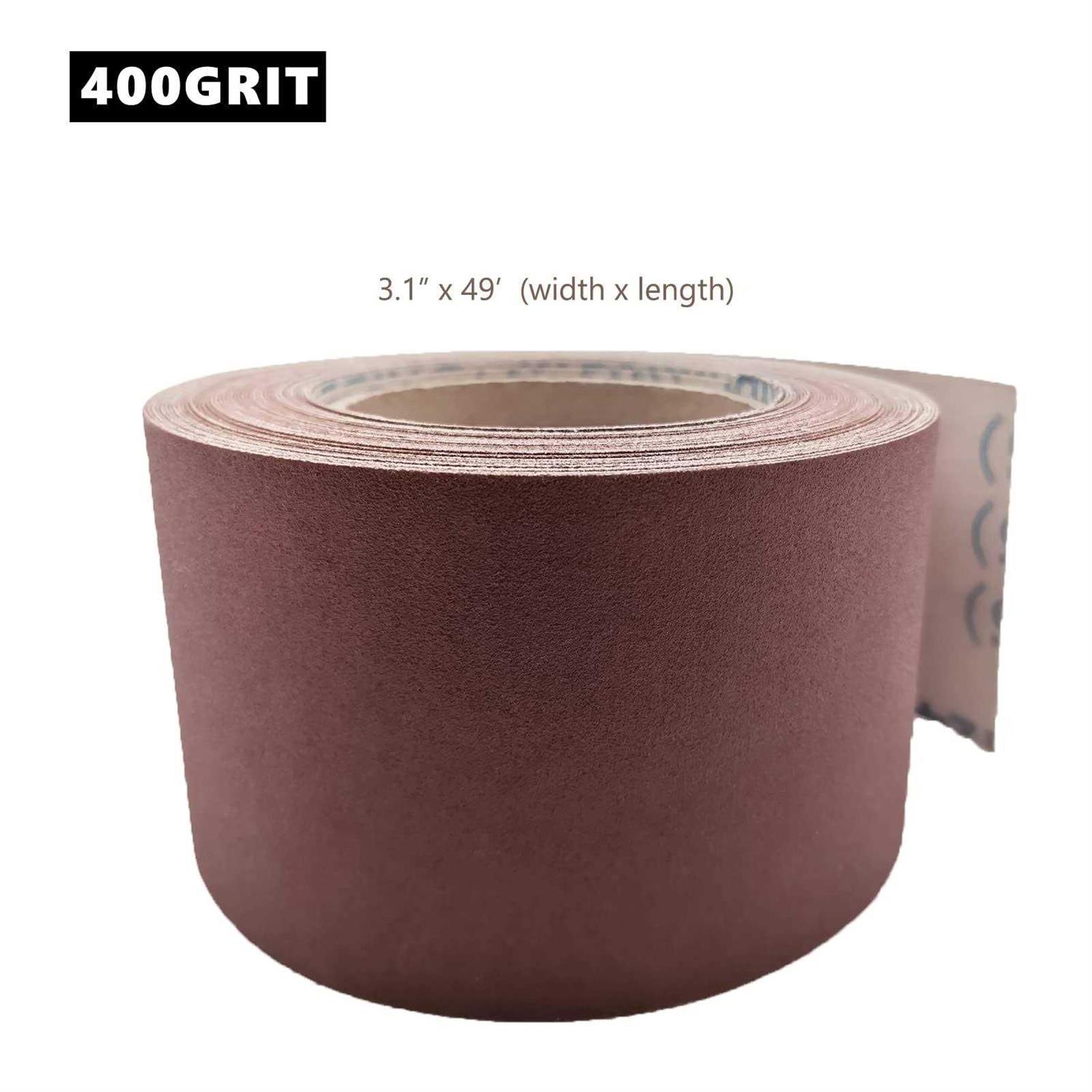 Grit Sandpaper Roll 3 Inch x 49 Feet Emery Cloth Roll Aluminum Oxide Abrasive Paper Roll Continuous Sandpaper for Metalworking - Cheap Fitting