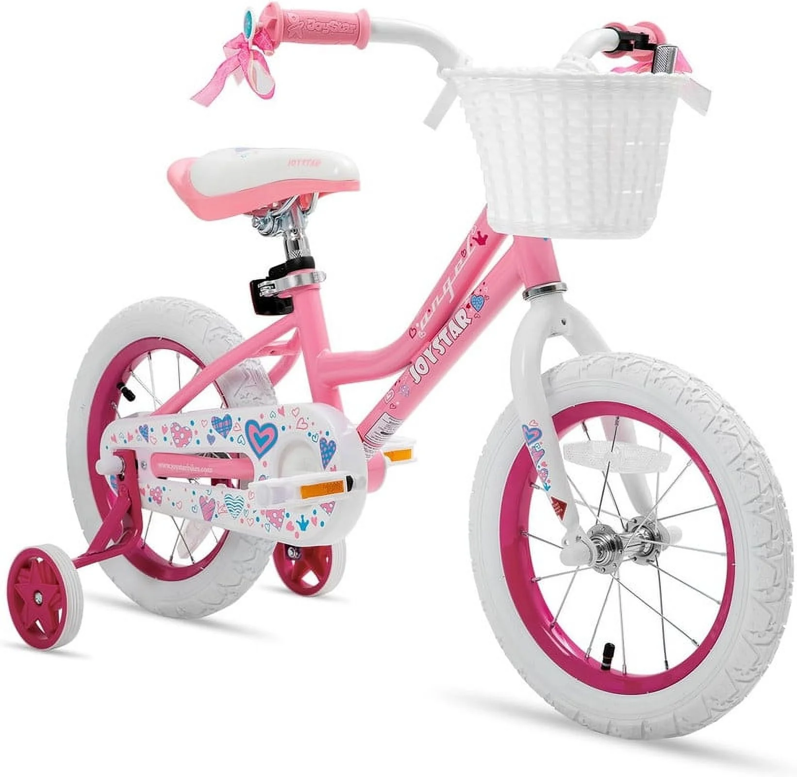 JOYSTAR Angel Girls Bike for Toddlers and Kids Ages 2-9 Years Old, 12 14 16 18 Inch Kids Bike with Training Wheels & Basket, 18 in Girl Bicycle with Handbrake & Kickstand - Cheap Fitting