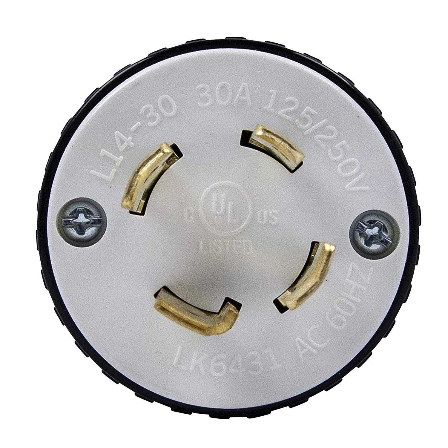 Enerlites 66470-BK Industrial Grade Locking Plug - Cheap Fitting