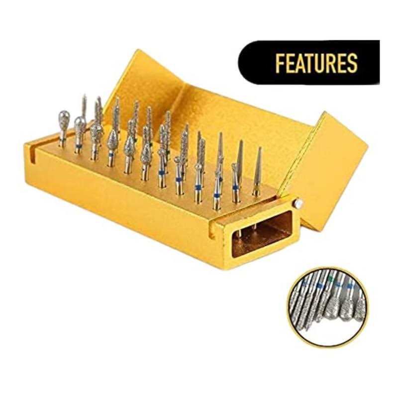 Diamond Grinding Burr Drill Bit 20 PCS Diamond Burr Set with 1/8 Inch Shank Universal Fitment Rotary Tool Accessories for Stone Carving - Cheap Fitting
