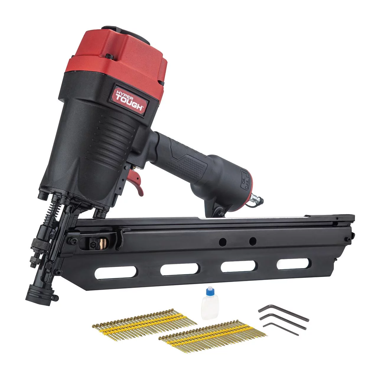 Hyper Tough Pneumatic 21 Degree Framing Nailer with Nails (50 Count) - Cheap Fitting