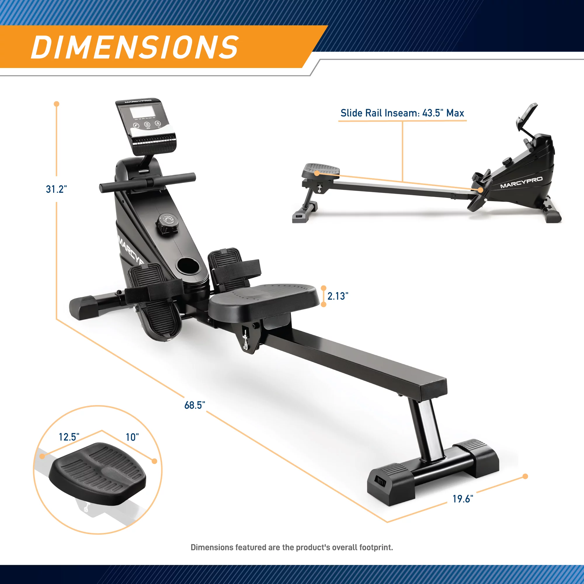 Marcy Compact Rowing Machine with Magnetic Resistance XJ-6860RW - Cheap Fitting